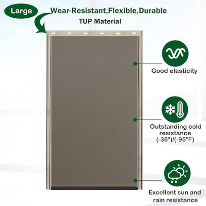 Large Dog Door Replacement Flap, Compatible with PetSafe Freedom Pet Doors PAC11-11039, Measures 16 7/8” x 10 1/8”, Doggie Door Flap Made from Durable Flexible TPU Materials