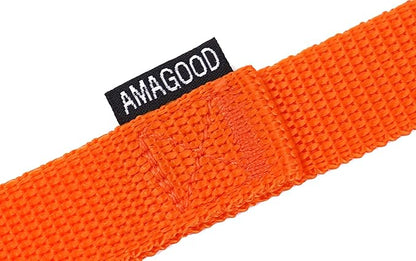AmaGood Dog/Puppy Obedience Recall Training Agility Lead-15 ft 20 ft 30 ft 50 ft Long Leash-for Dog Training,Tie Out,Play,Safety,Camping (20 feet, Orange)