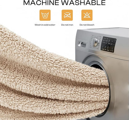 1 Pack 3 Calming Blankets Fluffy Premium Fleece Pet Blanket Soft Sherpa Throw for Dog Puppy Cat Beige/Black/Grey Medium (30" x20'')
