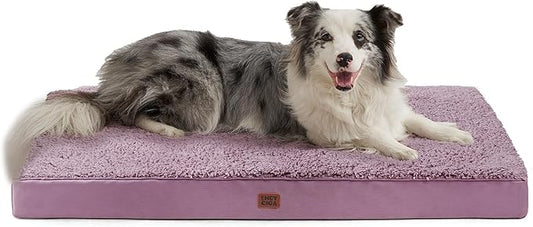 EHEYCIGA Orthopedic XL Dog Beds for Extra Large Dogs with Removable Washable Cover for Crate, Fog Purple, 41x27