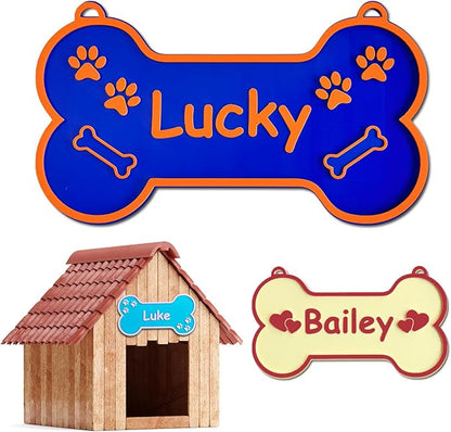 Personalized Dog Crate Sign Custom Dog Kennel Accessories Name Plate Doghouse Sign Decor