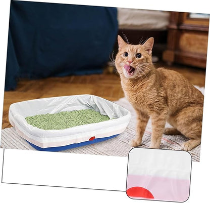 10Pcs Cat Litter Cleaning Bags Self Contained Litter Pan Pouches for Easy Waste Disposal Cat Supplies for Home Use Pet Garbage Bags
