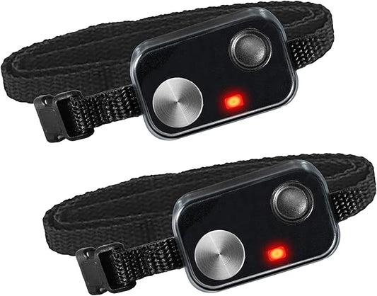 MS-5 Automatic Pet Door Collar 2-Pack, Genuine High Tech Pet Brand Dog Collar for Power Pet Doors - Econ Series, Waterproof (Black Case & Strap) - MS-5 ECON 2-PK
