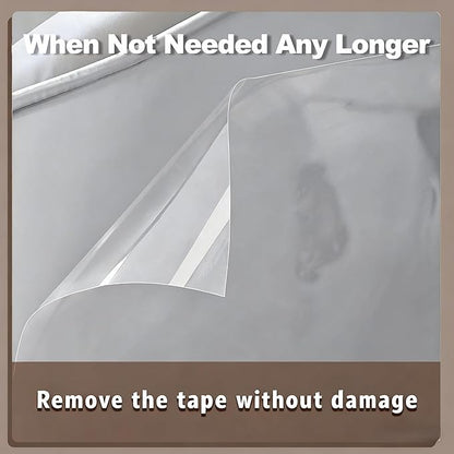 118"x8" Self-Adhesive Cat Scratch Protector Tape, Anti-Claw Couch Furniture Guard for Sofa Beds Doors Tables Walls, Clear Pet Scratch Deterrent