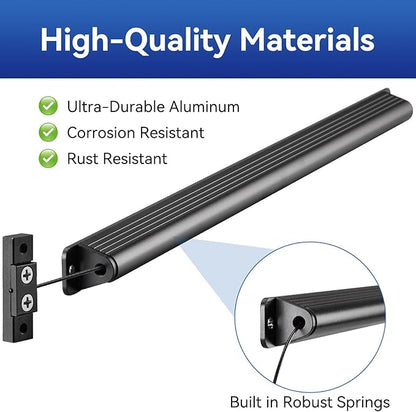 RV Screen Door Closer with Adjustable Tension, Aluminum RV Door Closer Kit, Built-in Spring Automatic Closing Device, Works with Most Camper Travel Trailer Window
