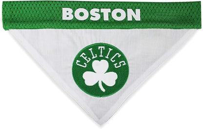 Pets First NBA Dog Bandana - Boston Celtics Reversible Pet Bandana. 2 Sided Home & Away Sports Bandana with a PREMIUM Embroidery TEAM Logo, Small/Medium
