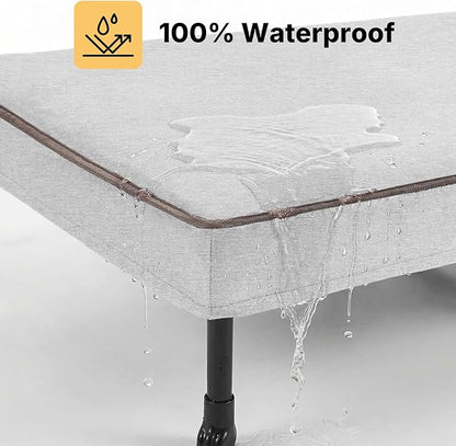Veehoo Elevated Dog Bed with Waterproof Cushion Mat, Cooling Raised Dog Beds with Padded Top, Washable Outdoor Dog Bed, Orthopedic Pet Cot for Indoor & Outdoor, Medium Dog Bed 32" x 25", Dark Grey