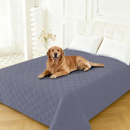 Waterproof Couch Covers for Pets, Waterproof Dog Bed Cover, Anti-Slip Soft Dog Blankets, Couch Cover for Dogs Washable, Pet Blanket for Puppy Large Dogs Cat (82x82 Inch, Grey Blue)