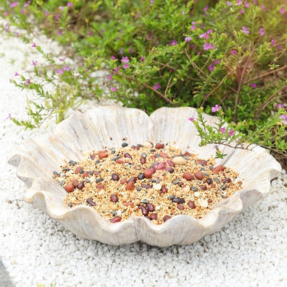 MUMTOP Bird Baths for Outdoors, Antique Outdoor Garden Bird Bath Resin Flower Birdbath Bowl for Outside Yard Table Decor