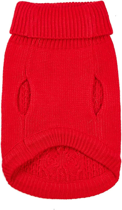 Stretchy Cat Sweater - 17 Colors & 6 Sizes | Snug Winter-Ready Knit for Boy/Girl Cats & Kittens(Red, X-Small)