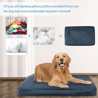 Waterproof Dog Bed Cover Replacement for 30 Inch Wire Crates, Heavy Duty Oxford Fabric Pet Bed Sleeve with Zipper, Washable & Durable Mattress Protector for Puppy, 29" L x 18" W x 3.5" H (Cover Only)