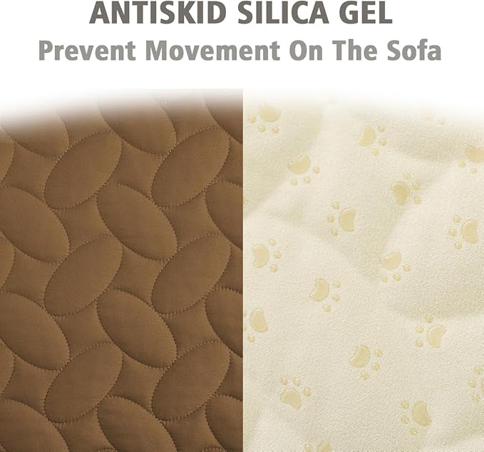 Ameritex Waterproof Pet Bed Cover Anti-Slip Dog Bed Blanket for Sofa and Furniture Waterproof New Pattern Design (Camel, 30x53 Inch (Pack of 1))