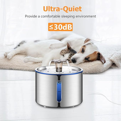 Replacement Pump for Cat Water Fountain Dog Water Dispenser Ultra Quiet Long Lifespan Water Pump, LED Lights