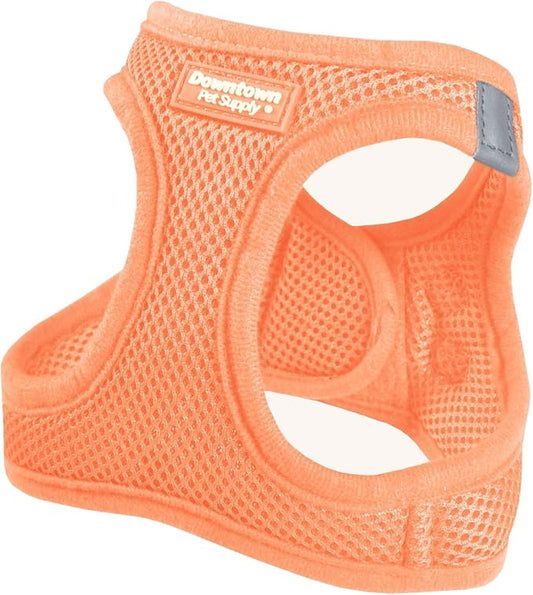 Downtown Pet Supply Step in Dog Harness for Large Dogs - Adjustable, Escape Proof Dog Harness with Reflective Trim - All-Weather, Fast-Drying Padded Mesh Fabric - Tangerine, Large
