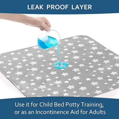 Waterproof Bed Pads Washable, Absorbent Chuck Pads for Incontinence, Waterproof Mattress Protector for Seniors, Bedwetting Kids, Hospitals, Pets, 21"x22" 2 Pack