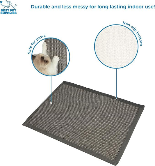 Best Pet Supplies Catify Cat Scratcher, Fun Interactive Scratchers, Posts, Poles, Claw Safe, Furniture Saver Indoor Play Support Natural Cat Behaviors Heavy Duty - Log (Gray)