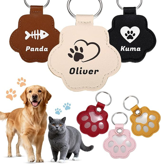 Custom Leather Pet Fur Keychain – Personalized Memorial Keepsake Keyring for Friend, Dog Cat Hair Sympathy Gifts﻿