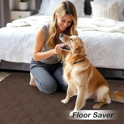 hyha Waterproof Dog Bed Blanket, Soft Pet Blankets, Waterproof Couch Cover for Dogs, Reversible Sofa Covers Washable for Furniture (40x90 Inch, Chocolate/Beige)