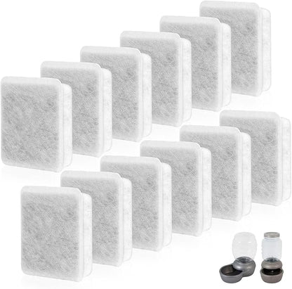 Pet Fountain Charcoal Water Filter Replacement, Dog Cat Water Bowl Filter Pet Water Filter Fit for Gravity Waterer Bowls Pack of 12
