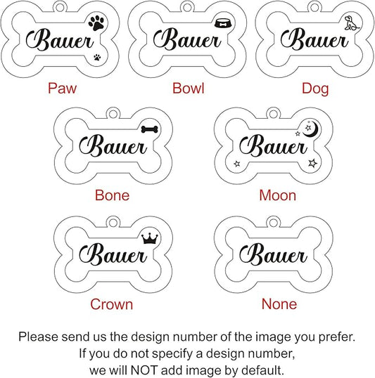 Dog Tags Personalized for Pets Dog Name Tags Personalized Dog Tag Engraved with Any Name & Text Custom Dog ID Tags Glitter Bone ID Tag for Puppy Cat (Pink L, Bone)