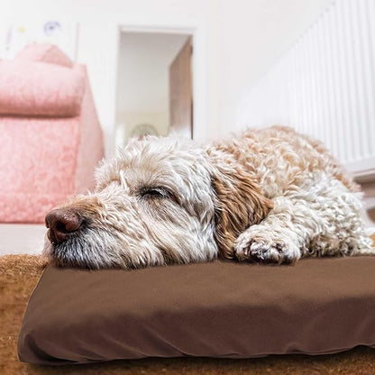 Dog Bed Cover Waterproof Replacement Machine Washable Covers for 54x44 Inch Dog Bed Heavy Duty Scratch Resistant Mattress Protector Pet Bed Cover Only Brown