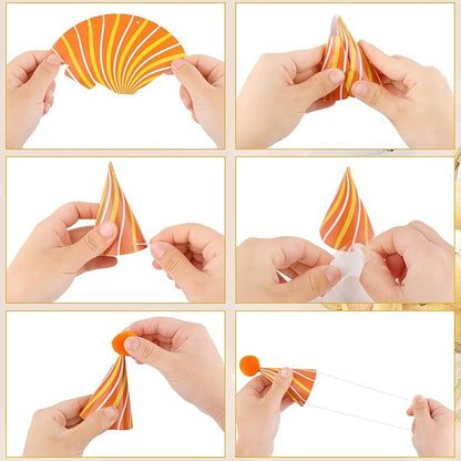 10 PCS Colorful Mini Party Hats for Stuffed Animals Lovely Paper Cone Tiny Birthday Hats for Stuffed Animals Pets Baby, Accessories