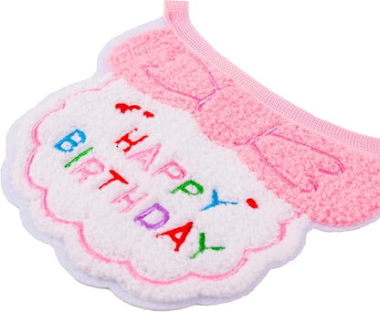 ADOGGYGO Cat Birthday Party Supplies, Pink Girl Cat Kitten Birthday Bandana Hat Numbers Pet Birthday Decorations Outfits