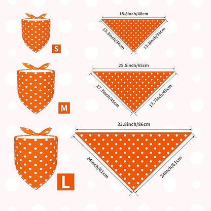 30 Pcs Polka Dot Dog Bandanas for Small Dogs Stitch Dog Bandana Bulk Reversible Print One Side Polyester Puppy Scarves Party Grooming S