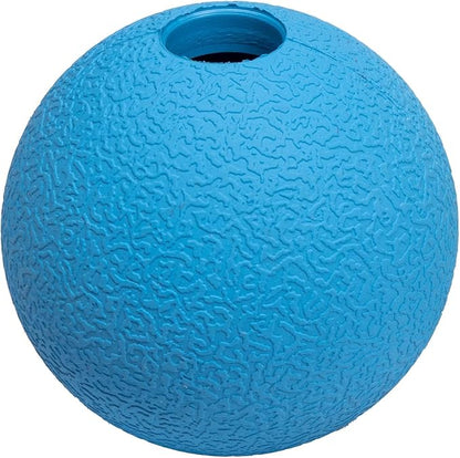 Amazon Basics Interactive Bouncy Durable Rubber Dog Toy Balls, 2.5 inch, Blue, Beige, Orange, Pack of 3