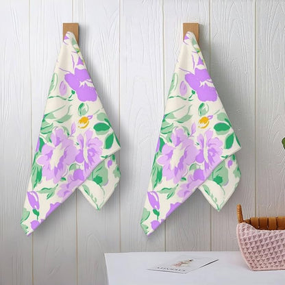 Autumn Pumpkin and Football Hand Towels - 2 Pack, 14.5" X 28",Soft Microfiber Polyester Towel Set with Festive Fall Leaves,for Fun Bathroom Kitchen Spa Hotel Decor Thanksgiving Gifts