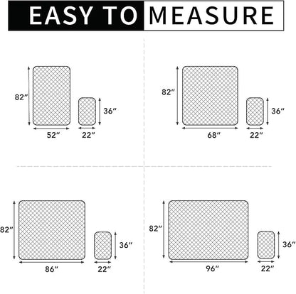 Easy-Going 100% Waterproof Dog Bed Cover Washable Couch Cover Non-Slip Sofa Cover Furniture Protector Cover Reusable Incontinence Bed Underpads for Pets Kids Children Dog Cat(52x82 in,Gray)
