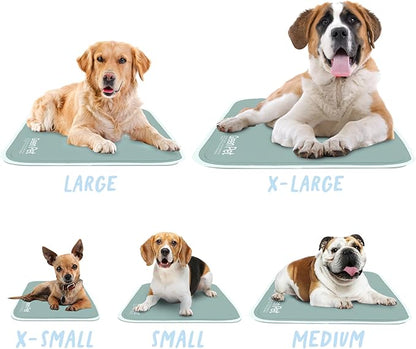 The Green Pet Shop Cool Pet Pad - Large, Sage Grey - Self-Cooling, Pressure Activated Mat for Dogs & Cats from 46-80 lbs - Non-Toxic Gel, No Water Needed
