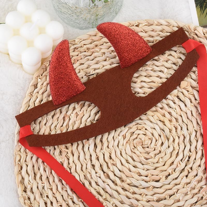 Pet Halloween Hair Accessories for Dogs Cats Devil Horn Headband for Halloween Costumes for Cats Dogs Halloween Cosplay Accessories for Kitten Puppy Christmas Hair Accessories Pets Horns Headband - Image 7