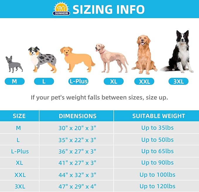 Jumbo Extra Large Waterproof Dog Bed, Big Orthopedic Dog Beds with Removable Washable Cover for Extra Large Dogs, Pet Bed Mat Egg-Crate Foam, 3XL(47.5"X29"X4"), Light Grey