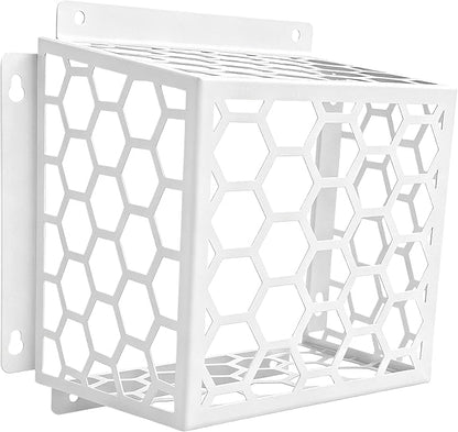 Dryer Vent Bird Guard - Fits Most 3" to 4" Bathroom Exhaust Fan Ventilation Cover, Steel Ventilation Bird Cage, White