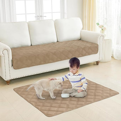 Smiry Waterproof Dog Bed Cover Blanket 30x70, Soft Reversible Pet Blanket, Washable Leakproof Cats Dogs Couch Cover for Sofa, Couch, Furniture, Camel/Camel