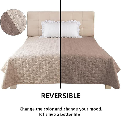Waterproof Couch Cover for Dogs Washable, Reversible Dog Bed Blanket Pet Sofa Furniture Protector(68x82 Inch, Cream+Khaki)