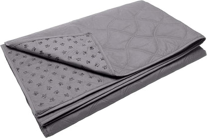 Furhaven Waterproof & Non-Slip Full Size Mattress Cover Protector for Dogs & Cats, Washable, For Beds, Couches, & Car Seats - Quilted Twill Blanket Mattress Cover - Gray, Medium/Full Size