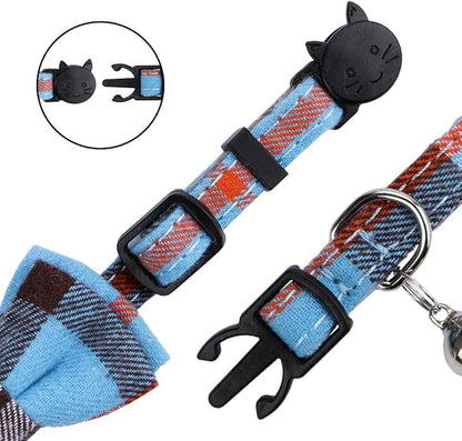 Faleela Breakaway Cat Collar with Bells - 2 Pack Cat Collar with Bells, Cat Collars with Bandana, Accessories for Pet Collars, Adjustable for Cats and Small Dogs