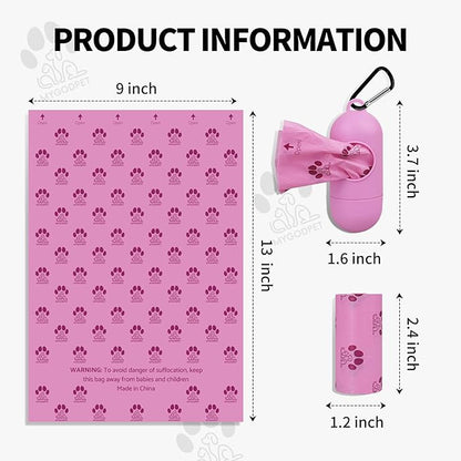 Dog Poop Bags Rolls with Dispenser 150 Count Biodegradable Bags for Dog and Cat Lavender Scented Waste Bag Leak Proof Doggie Poop Bag Doggy Trash Bag Purple