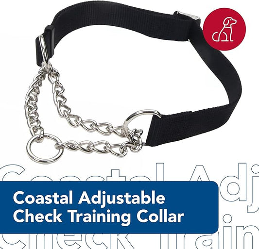 Coastal Pet - Check-Choke - Adjustable Check Training Collar for Dogs, Red, 3/4" x 14"-20"