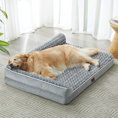 BFPETHOME Orthopedic Dog Beds for Large Dogs-Waterproof Sofa Pet Bed with Removable Washable Cover, Big Dog Bed with Waterproof Lining and Nonskid Bottom,Pet Bed for Large Dogs
