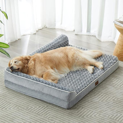 BFPETHOME Orthopedic Dog Beds for Large Dogs-Waterproof Sofa Dog Bed with Removable Washable Cover, Big Pet Bed with Waterproof Lining and Nonskid Bottom,Pet Bed for Large Dogs (Pack of 2)