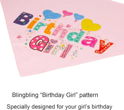 ADOGGYGO Dog Birthday Hat Bandana Girl - Puppy Birthday Party Supplies - Pink Tutu Hat Scarf Bow Banner Set for Medium Large Dogs (Large)