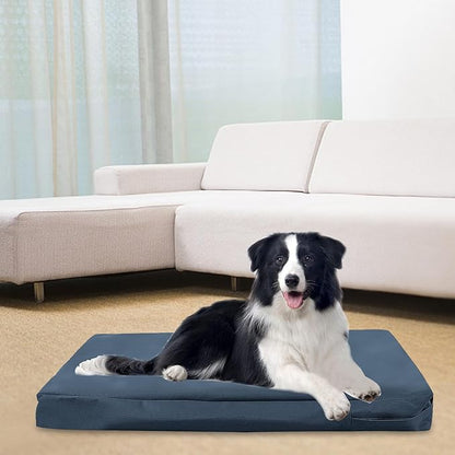 Waterproof Dog Bed Cover Replacement for 30 Inch Wire Crates, Heavy Duty Oxford Fabric Pet Bed Sleeve with Zipper, Washable & Durable Mattress Protector for Puppy, 29" L x 18" W x 3.5" H (Cover Only)
