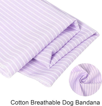 ARING PET Summer Dog Bandana-Cute Lavender Dog Bandanas, Comfortable Pet Scarf Dogs Triangle Bibs for Small to Large Girl Dogs and Cats
