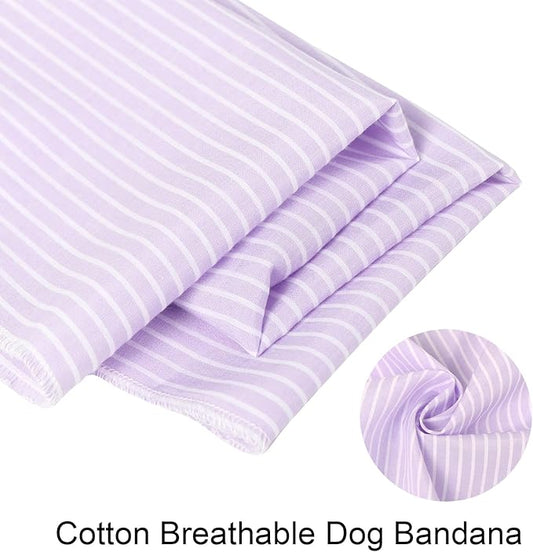 ARING PET Summer Dog Bandana-Cute Lavender Dog Bandanas, Comfortable Pet Scarf Dogs Triangle Bibs for Small to Large Girl Dogs and Cats