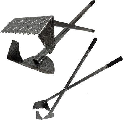 ActiveDogs Dog Poop Scooper Heavy Duty - Best Ever Dog Pooper Scooper with Teeth - Powder Coated Welded Aluminum Metal & Solid Bolt Pet Waste Removal Shovel, USA Made