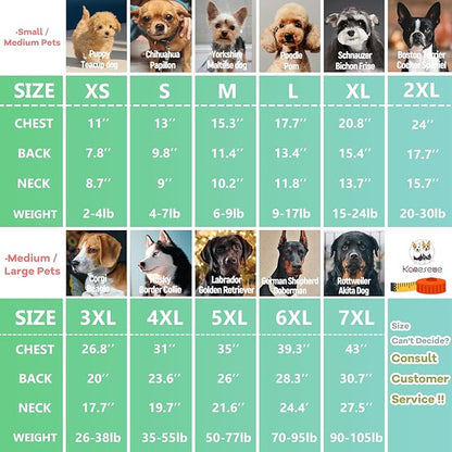 Koneseve Dog Shirt - Plaid Pet T-Shirt Sweater, Breathable & Cozy Tartan Outfit for Medium & Large Dogs, Casual Clothes - Adorable Costume for Halloween, Thanksgiving Christmas (Green; 7XL)