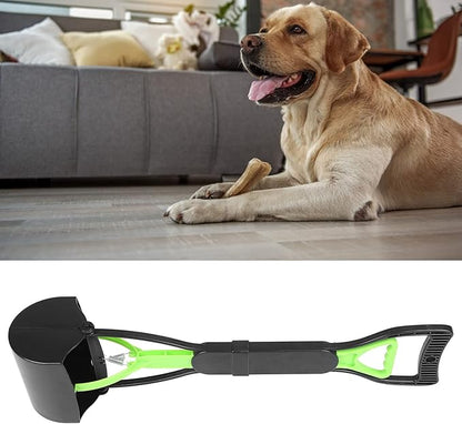 Pet Pooper Scooper, Long Handle Folding Poop Scoop, Stable Jaw Scoop Easy for Small Pet Poop, Pick Up Animal Waste Dog Puppy Cat Waste Picker Cleaning Tools Outdoor Dog Pooper Scooper(green+black)